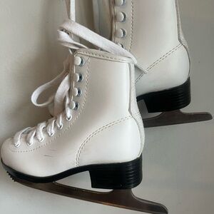 Source Unknown White Kids Ice Skates